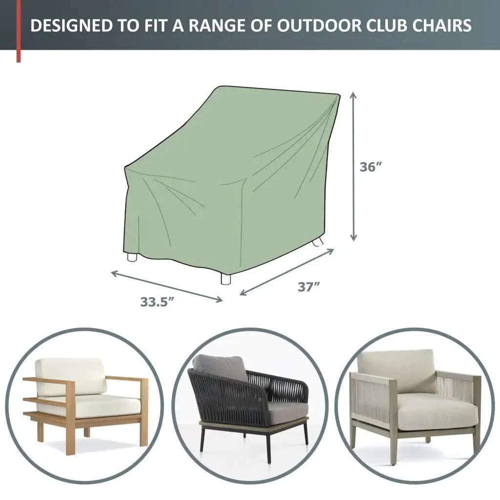 Patio Outdoor Club Chair Cover 33.5W x 36D 37H Aspen Green -