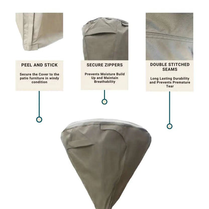 Patio Outdoor Dome Top Style Heater Cover 36Dia. x 19Dia.