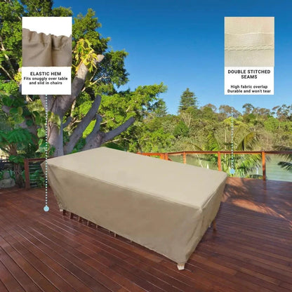 Patio Set Cover For Rectangular or Oval Table 84L x 44W 25H