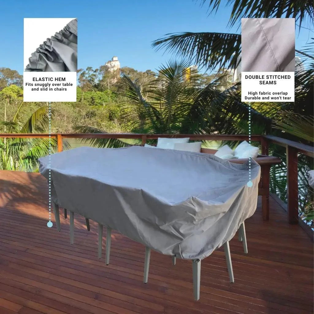 Patio Set Cover For Rectangular or Oval Table 84L x 44W 25H