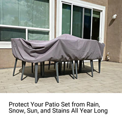 Patio Set Cover For Rectangular or Oval Table 84L x 44W 25H
