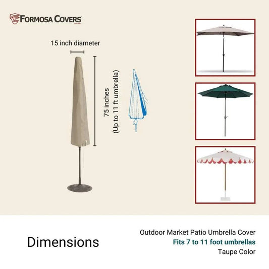 Patio Umbrella Cover Fits 7FT to 11FT Umbrellas Classic