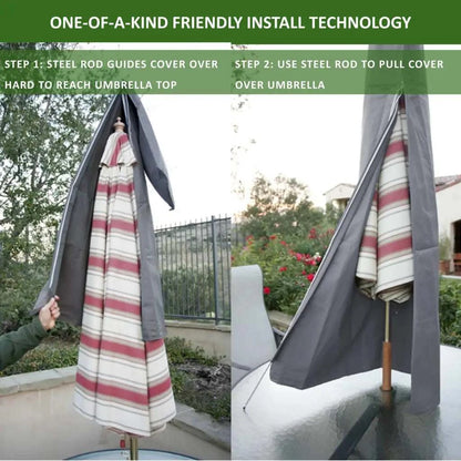 Patio Umbrella Cover Fits 7FT to 11FT Umbrellas Reserve Grey