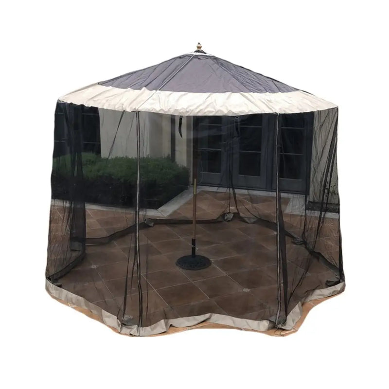 Patio Umbrella Mosquito Screen Netting fit 9ft to 11ft