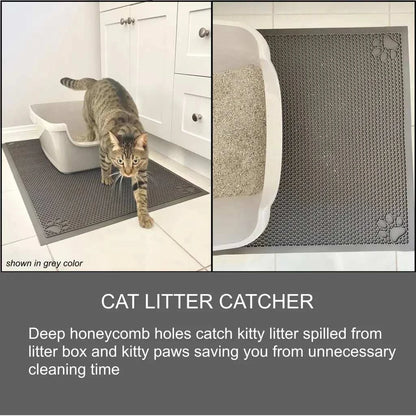 Pet Feeding Cat Litter Catcher Non-Slip Mat Waterproof Large