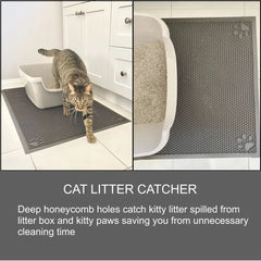 Pet Feeding Cat Litter Catcher Non-Slip Mat Waterproof Large
