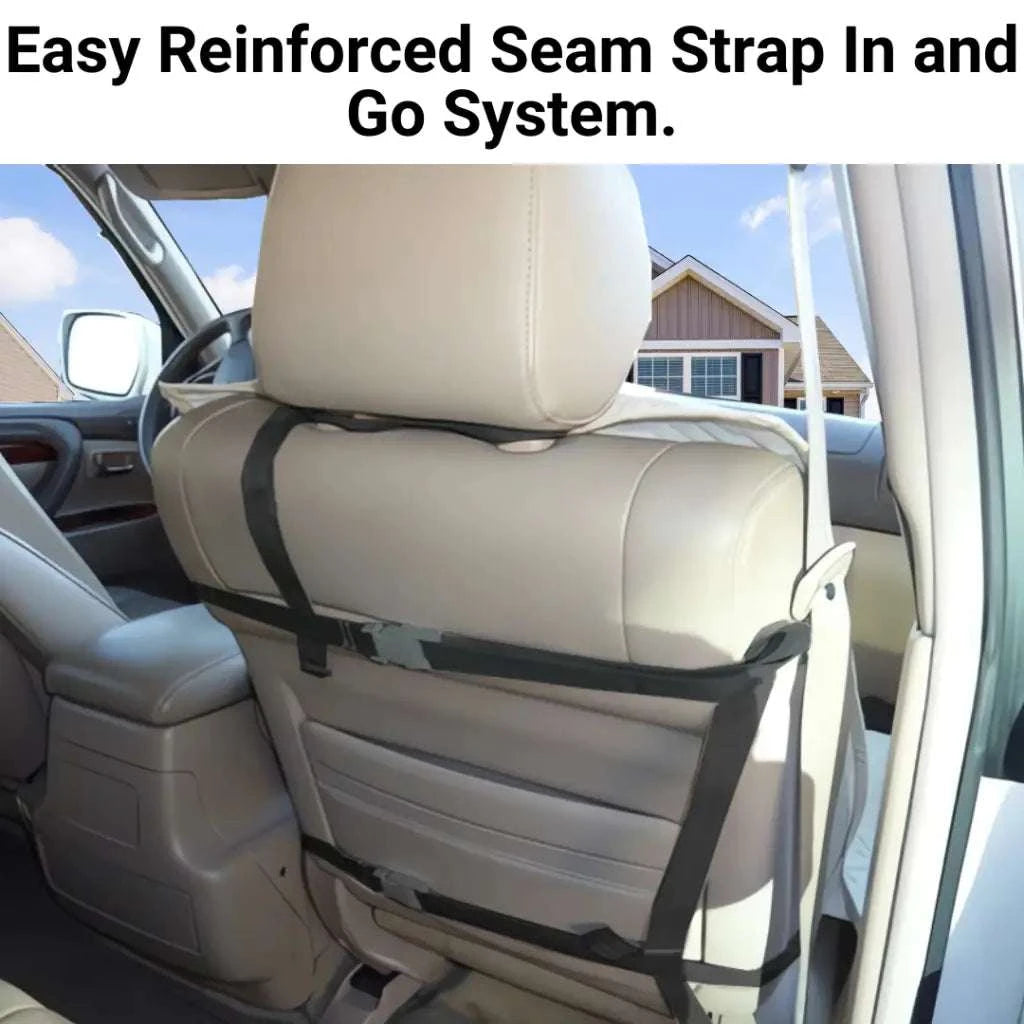 Pet Single Car Seat Cover with Floor Coverage Black Micro