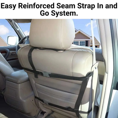 Pet Single Car Seat Cover with Floor Coverage Black Micro