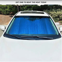 Plasma Coated Car Windshield Sun Shade fits Mid Size