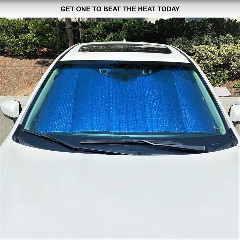 Plasma Coated Car Windshield Sun Shade fits Small to Mid