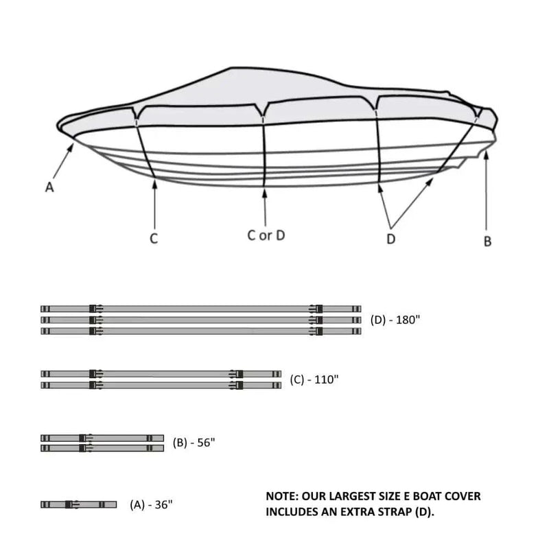 Boat Cover fits up to 282 Inches Formosa Covers Formosa Covers