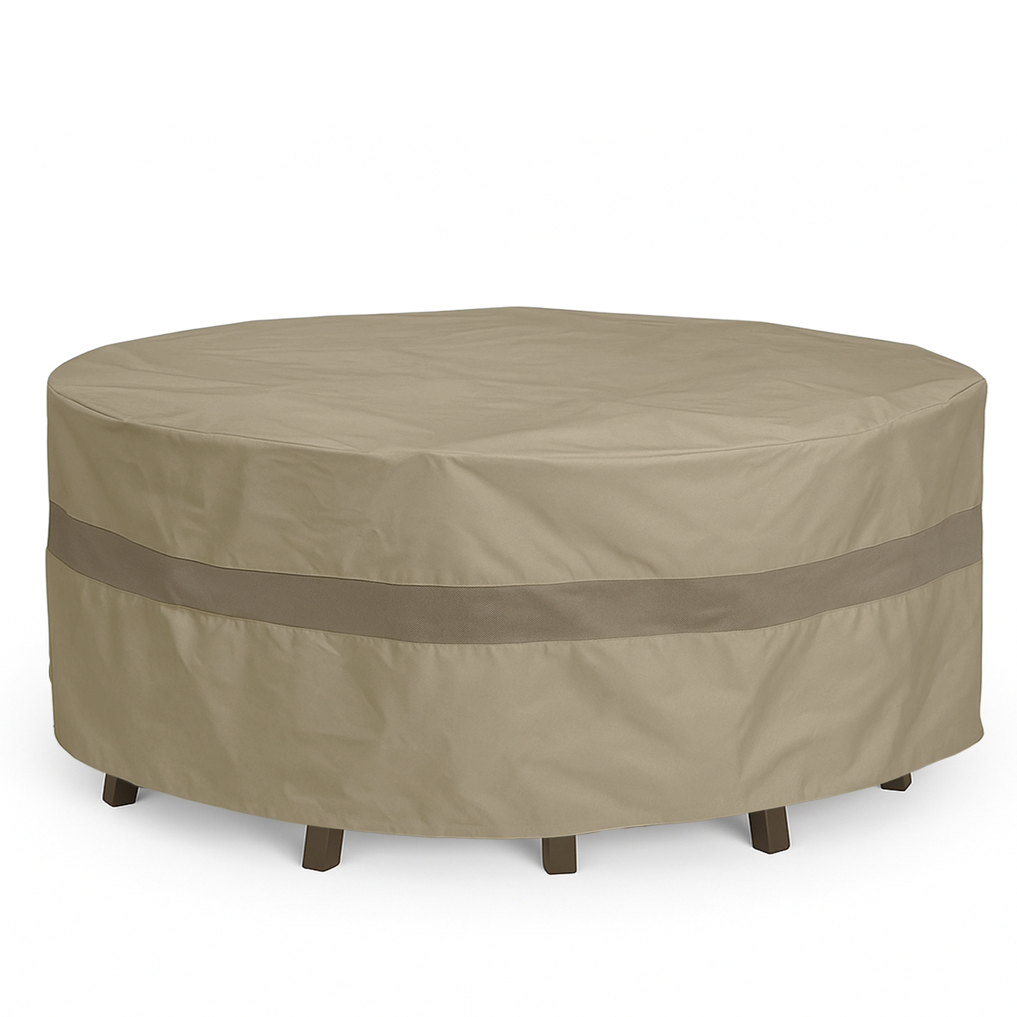 Patio Conversation Set Cover for Round Table, 104" Diameter, Classic Taupe, Water-Resistant