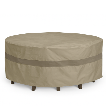 Patio Conversation Set Cover for Round Table, 104" Diameter, Classic Taupe, Water-Resistant