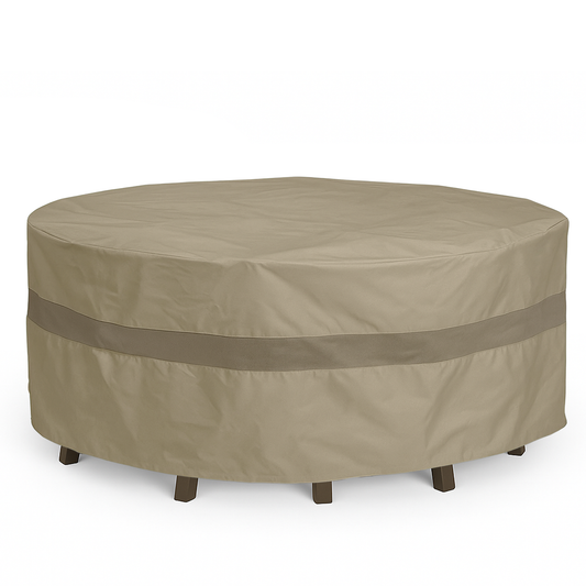 Patio Conversation Set Cover for Round Table, 104" Diameter, Classic Taupe, Water-Resistant