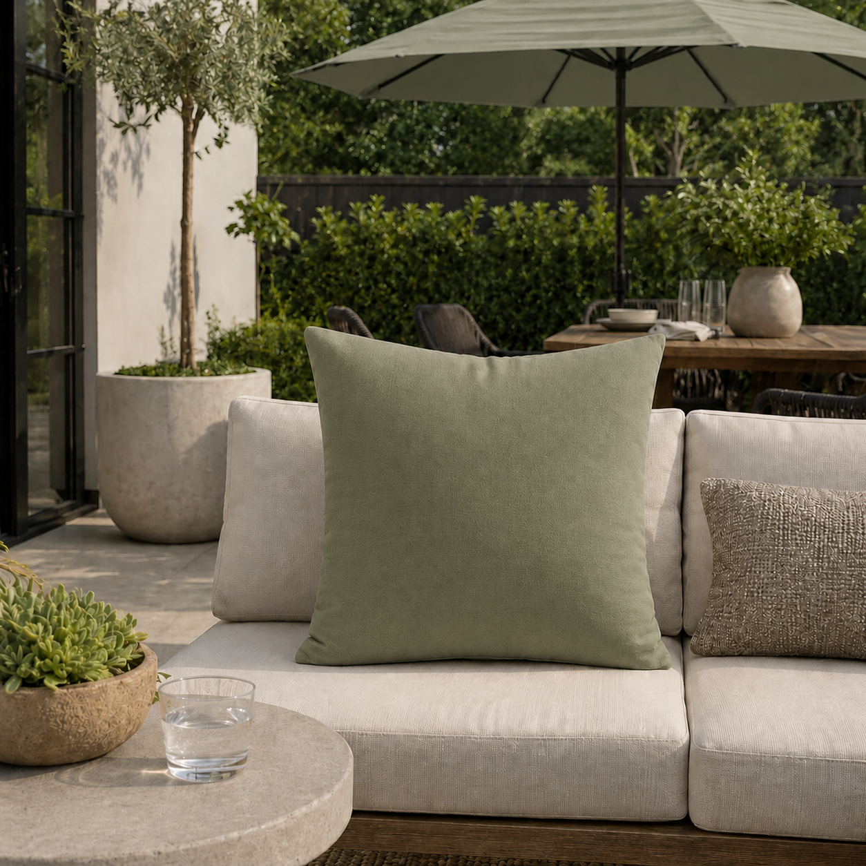 [SHIPS BY 6/16/26] Outdoor Patio Pillow Cover in Sage green (2 Pack)