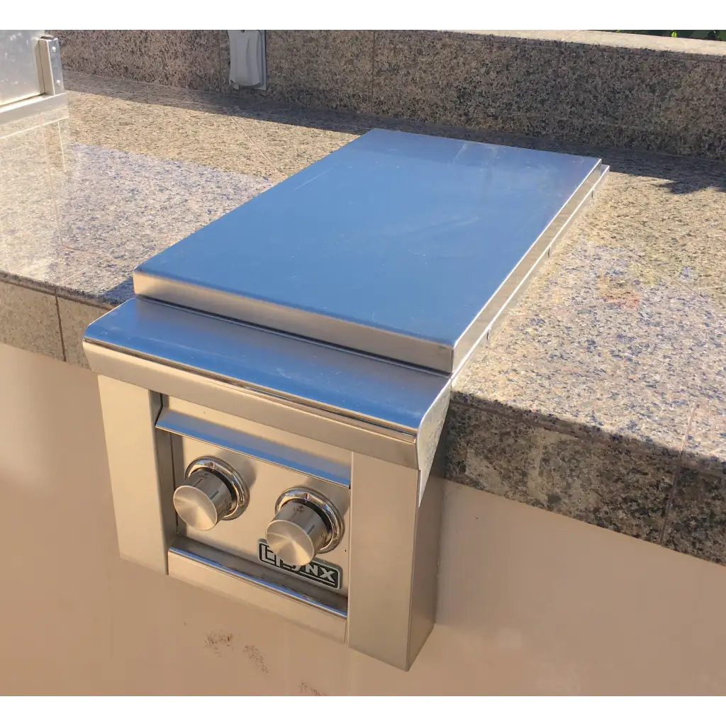 SAMPLE - Outdoor Built-In Side Burner Cover in Grey Vinyl