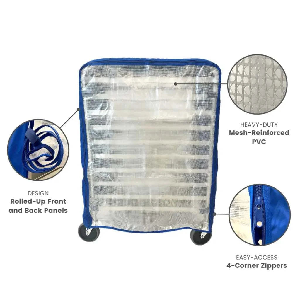 Side Loaded Bun Rack Cover 21W x 26.5D 33H Royal Blue
