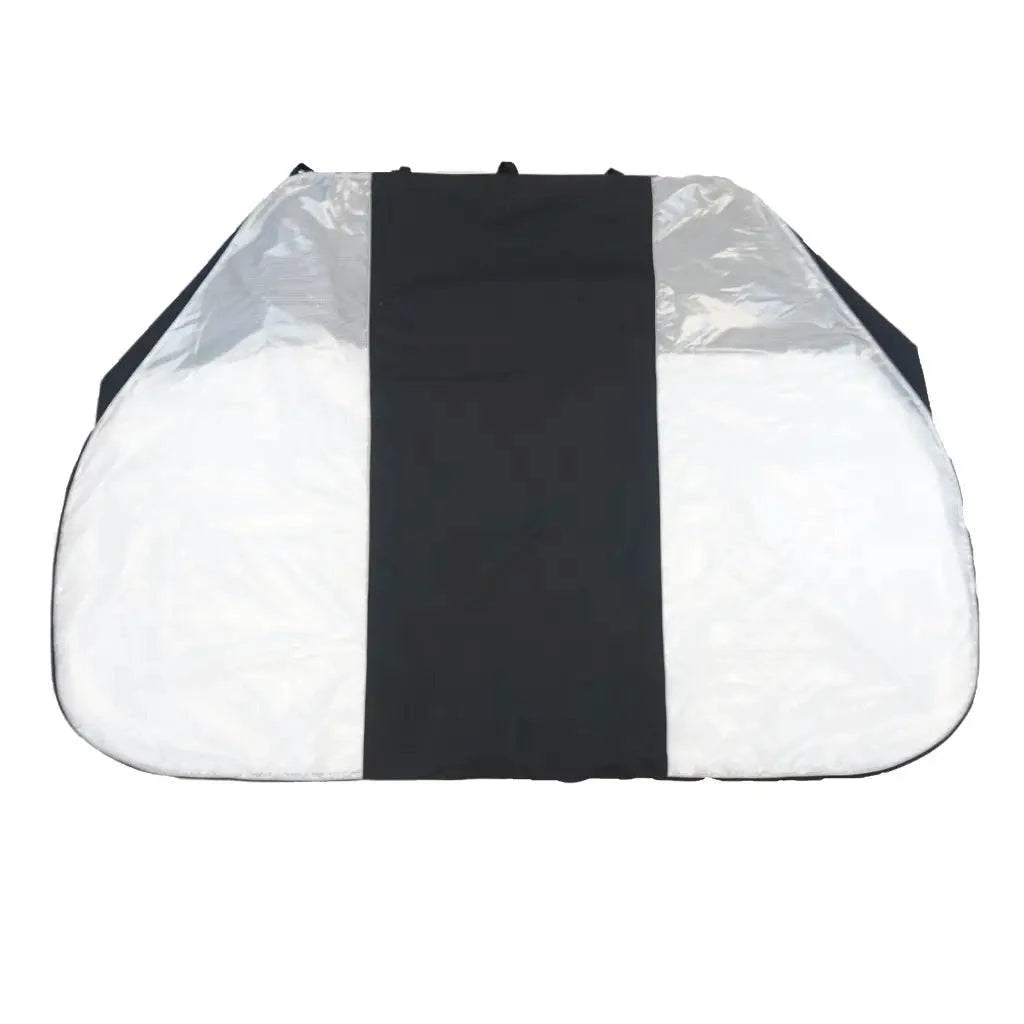 Single Bike Rack Cover Fits 1 Bicycle With Large Translucent Ends