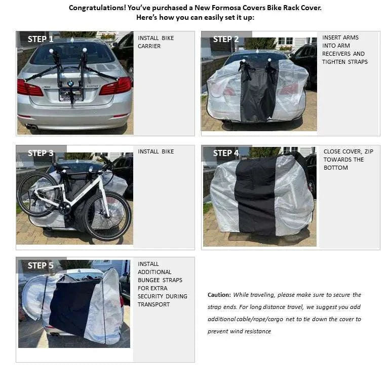 Single Trunk Mount Bike Rack Cover For Transport (Fits 1