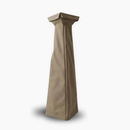 Classic Taupe Patio Outdoor Pyramid Style Flame Heater Cover with 19" square top and weather-resistant fabric
