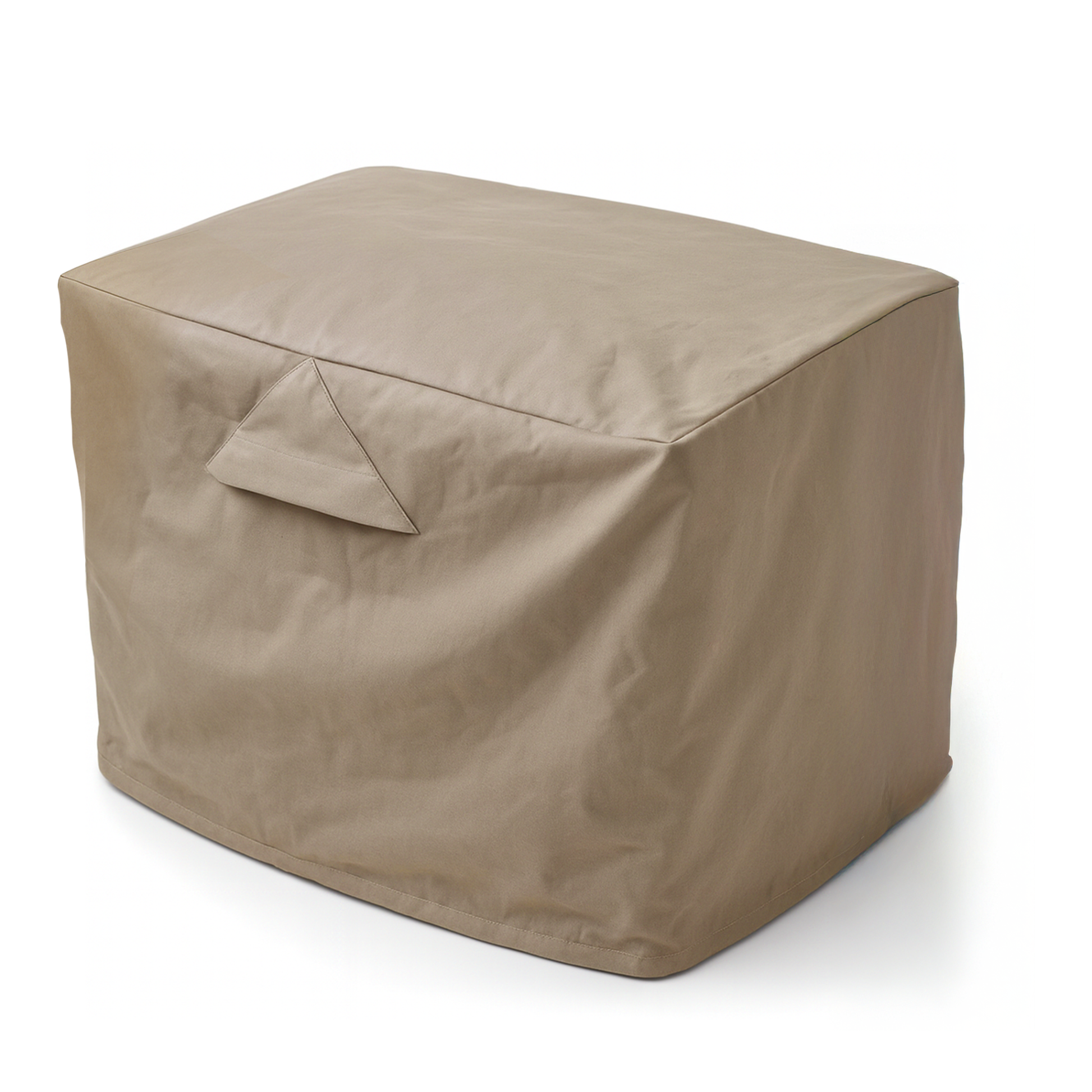 Square shape air conditioner cover 34" in safari taupe with UV and water repellent protection