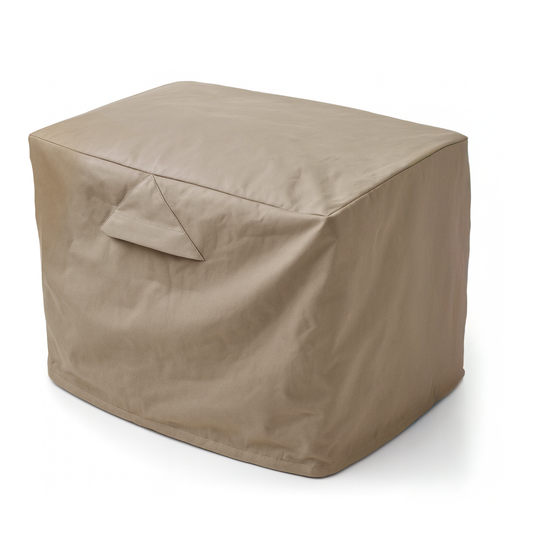 Square shape air conditioner cover 34" in safari taupe with UV and water repellent protection