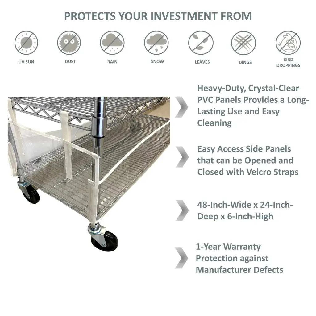 Storage Shelving Bottom Cover 48W x 24D 6H one side see