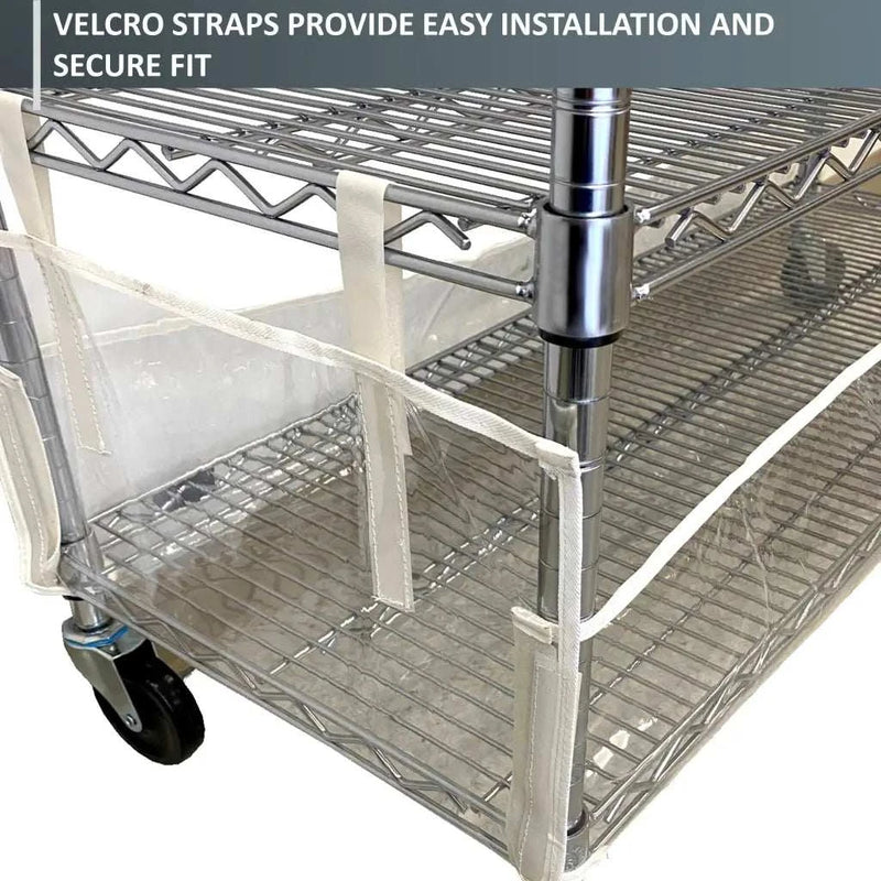60x18x6 See-Thru Shelving Bottom Cover | Formosa Covers