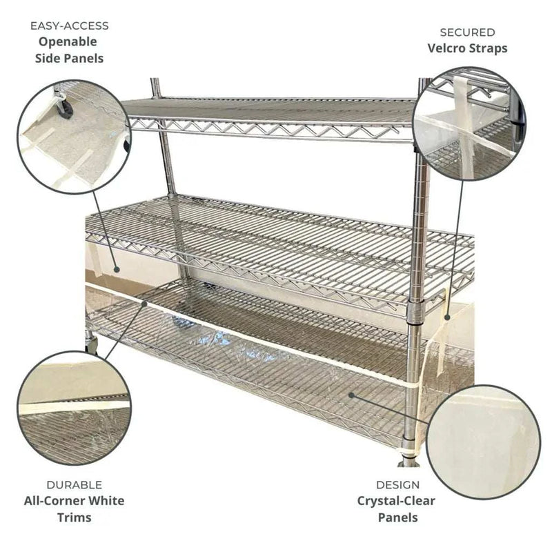 See-Thru 72x18x6 Shelving Bottom Cover | Formosa Covers