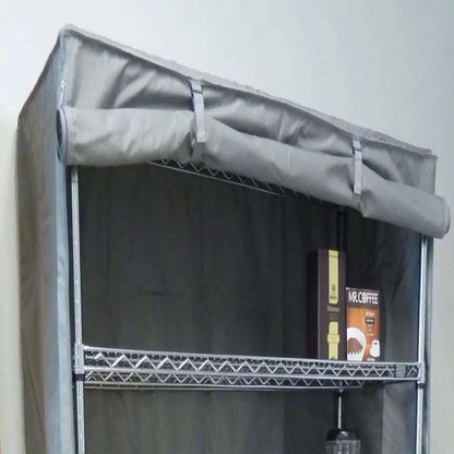 Storage Shelving Unit Cover fits racks 30W x 14D 62H in Grey