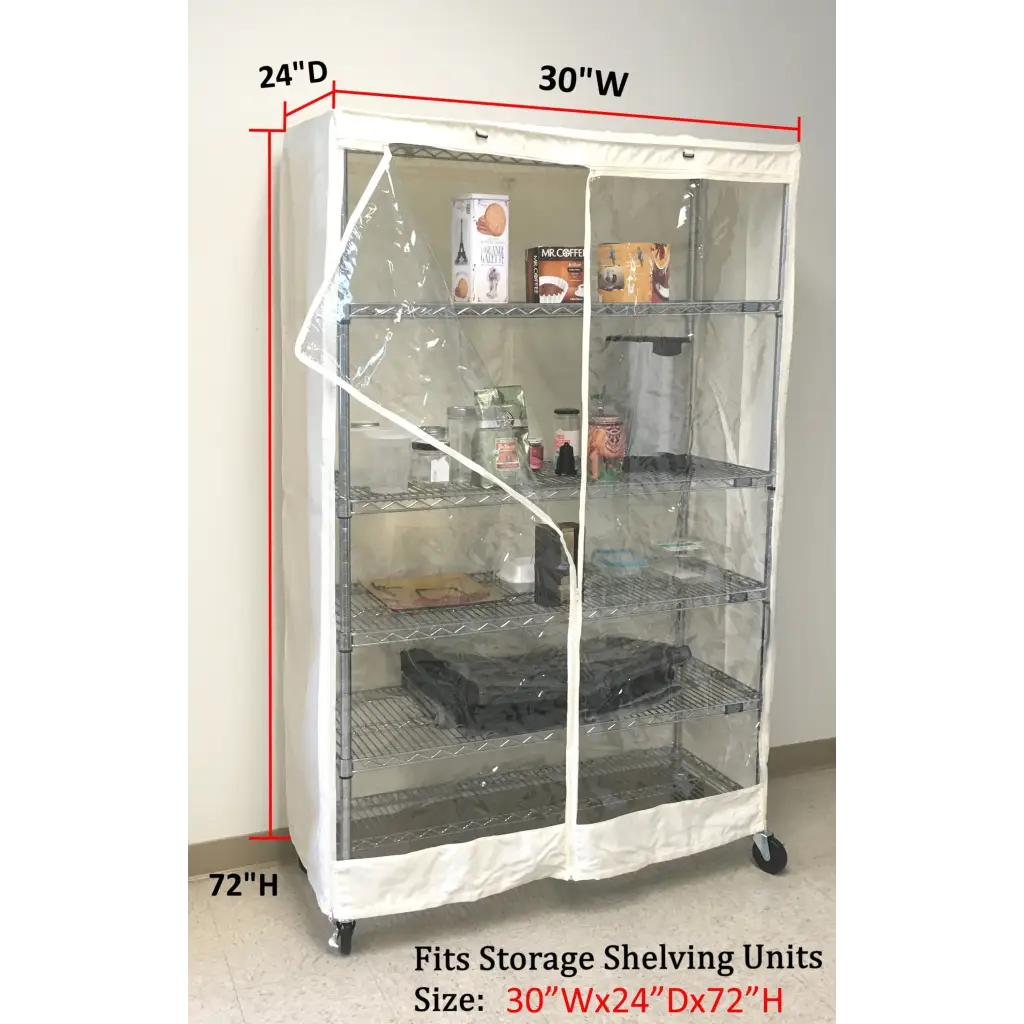 Storage Shelving Unit Cover fits racks 30W x 24D 72H one