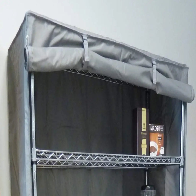 Storage Shelving Unit Cover fits racks 36W x 18D 62H in Grey