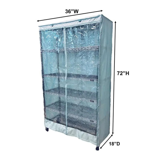 Storage Shelving Unit Cover fits racks 36W x 18D 72H one