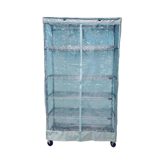 Wire Rack Shelving Covers Sizes 36 18 72 See Through Glacier Blue ...