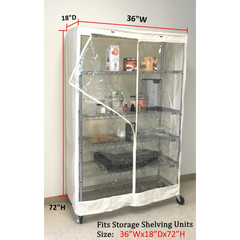 Storage Shelving Unit Cover fits racks 36W x 18D 72H one