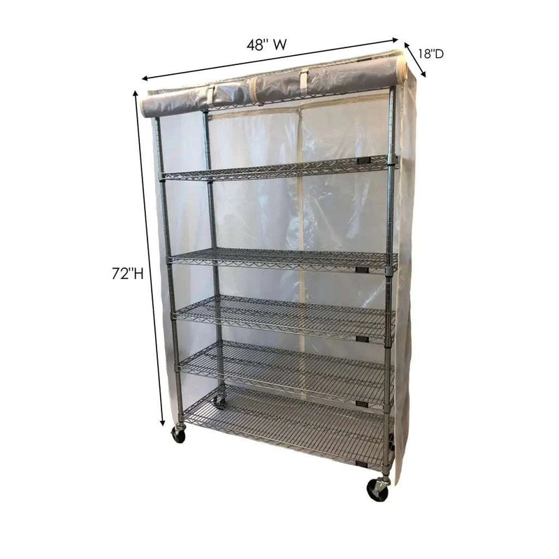Cover For Wire Rack Shelving Storage Unit 48 18 72 in Wide Mesh ...