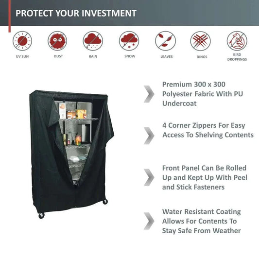 Zippered Wire Shelving Rack Covers for Garage, Pantry, Outdoor Storage ...