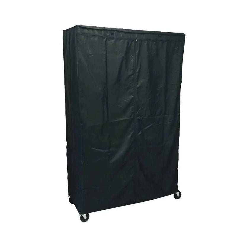 Wall Rack Cover Wire Rack Shelving Covers Sizes 48 18 72 Full Black | | Formosa Covers