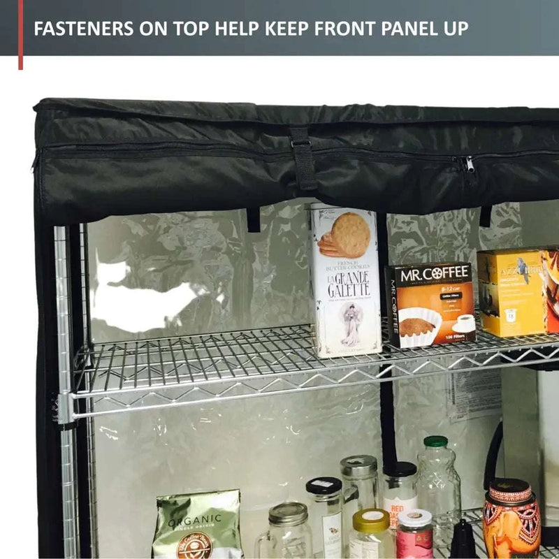 Wall Rack Cover Wire Rack Shelving Covers Sizes 48 18 72 Full Black | | Formosa Covers