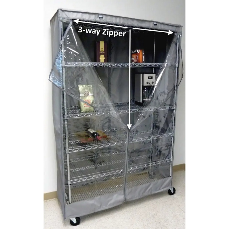 Storage Shelving Unit Cover fits racks 48W x 18D 72H one
