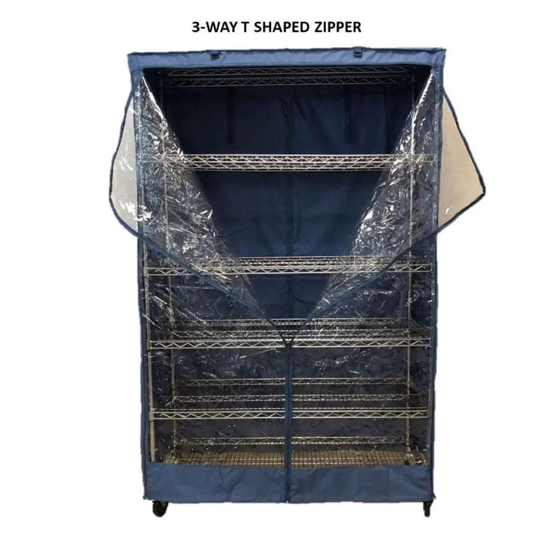 48x18x72 Dusty Blue Wire Rack Cover | Formosa Covers