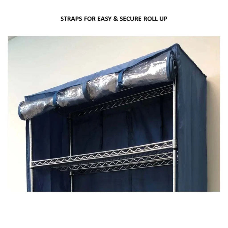 48x18x72 Dusty Blue Wire Rack Cover | Formosa Covers