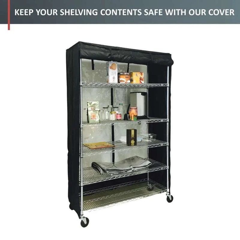 Storage Shelving Unit Cover fits racks 60W x 24D 72H in