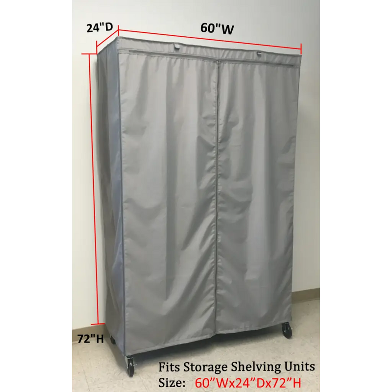 Wire Rack Shelving Covers Sizes 60 24 72 Full Grey | Formosa Covers