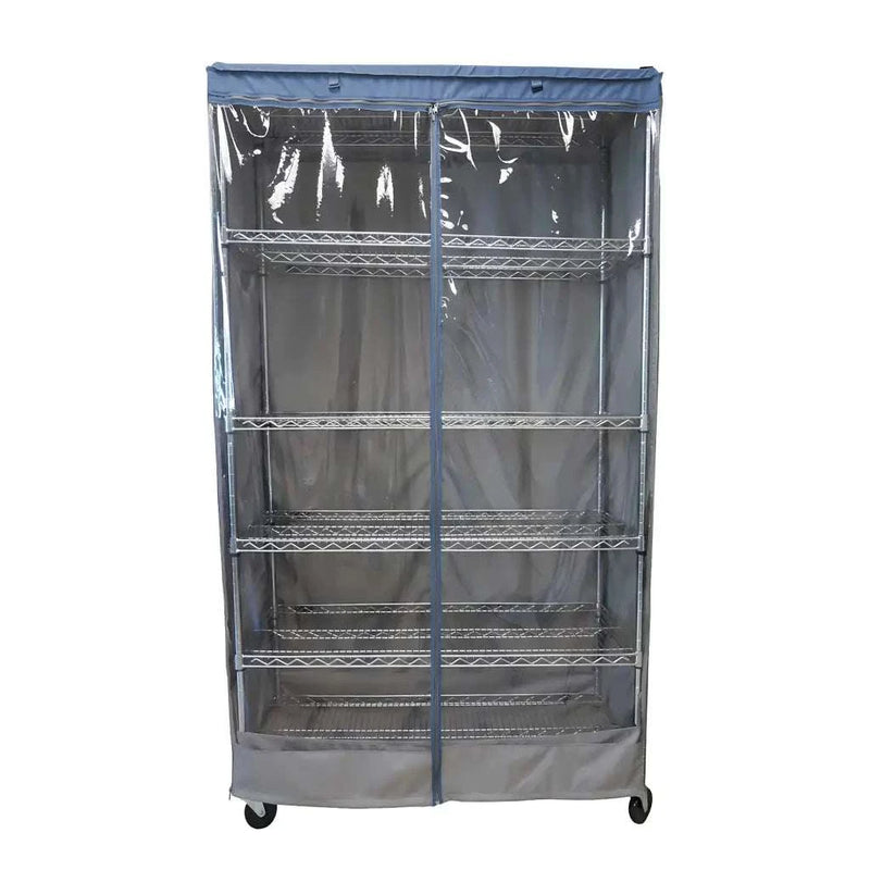 Wire Rack Shelving Covers Sizes 36 24 72 See Through Charcoal Grey ...