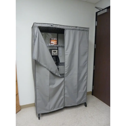 Storage Shelving Unit Cover fits racks 72W x 24D 78H in Grey