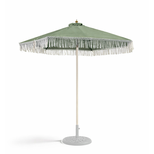 9ft 6 Ribs Replacement Umbrella Canopy w/ Tassels in Sage Green (Canopy Only) - Formosa Covers