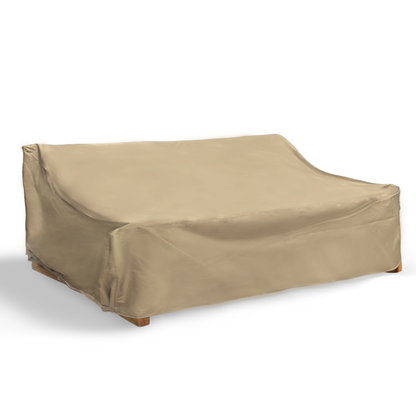 Outdoor large taupe sofa cover for patio, 93"L.
