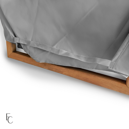 Patio Outdoor Large Loveseat Bench Cover Up to 65"L x 45"D Gray - Formosa Covers