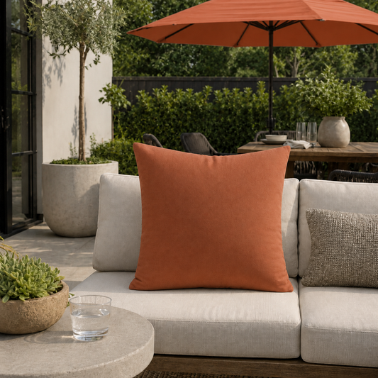 [SHIPS BY 6/16/26] Outdoor Patio Pillow Cover in Terracotta (2 Pack)